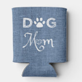 Blue Burlap Chien Maman Glacière (Dos)