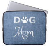 Blue Burlap Dog-laptophoes Laptop Sleeve (Voorkant)