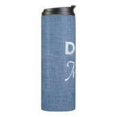 Blue Burlap Dog Ma Thermal Tumbler Thermosbeker (Gedraaid links)