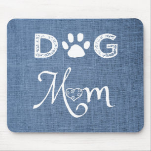 Blue Burlap Dog mama Muismat