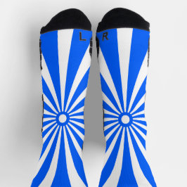 Blue Burst Energy Pattern Socks Sokken