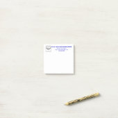 Blue Business Font White Square post it note (Op bureau)