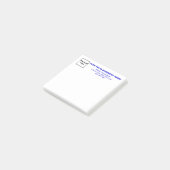 Blue Business Font White Square post it note (Schuin)