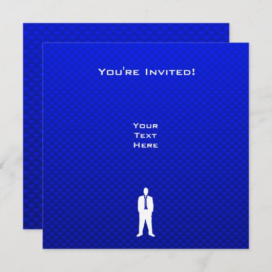 Blue Business Suit Kaart (Voorkant / Achterkant)