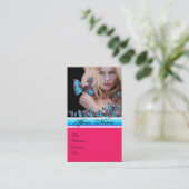 BLUE BUTTERFLES HAIR BEAUTY MAKEUP ARTIST monogram Visitekaartje (Staand voorkant)