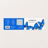 Blue Butterflies, Beauticion, Loyalty Card Visitekaartjes (Buitenkant ongevouwen)
