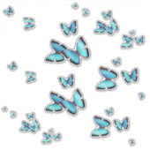 Blue Butterflies Decorative Custom Vinyl Stickers (Voorkant)