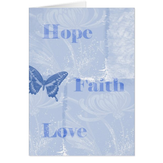 Blue Butterflies Hope Faith Love (Voorkant)