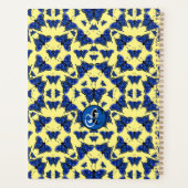 Blue Butterflies in Fun Playful Pattern on Yelow Planner (Achterkant)