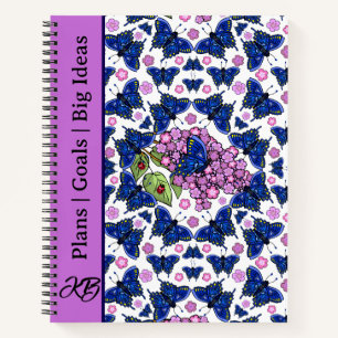 Blue Butterflies Paarse Lilacs Ladybugs Journal Notitieboek