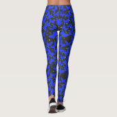 Blue Butterflies Pattern C01.b DGrey BG Leggings (Achterkant)