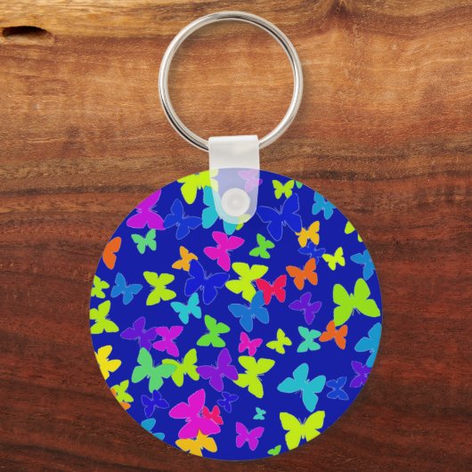 Blue Butterflies Sleutelhanger (Voorkant)