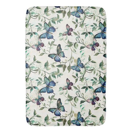  Blue Butterflies Vrijgezellenfeest Badmat (Voorkant Verticaal)