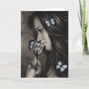 Blue Butterflies Wenskaart Kaart