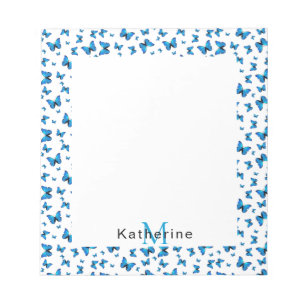 Blue butterflips notitieblok