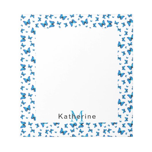 Blue butterflips notitieblok (Voorkant)