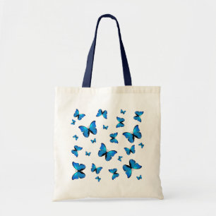 Blue butterflips tote bag