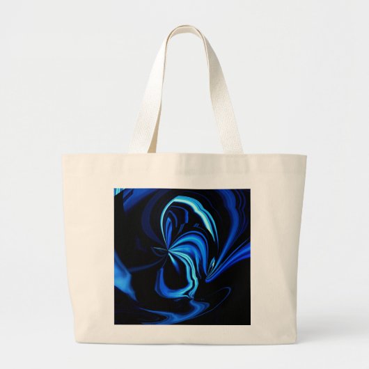 Blue Butterfly Abstract Grote Tote Bag (Voorkant)
