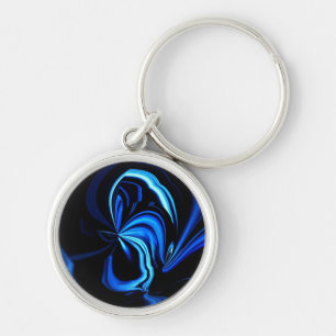 Blue Butterfly Abstract Sleutelhanger