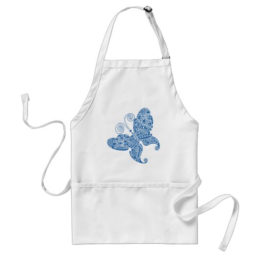 Blue Butterfly Apron Standaard Schort (Voorkant)