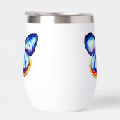 Blue Butterfly Art  Frosted Glass Mug (Droite)
