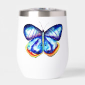 Blue Butterfly Art  Frosted Glass Mug (Avant)