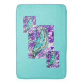 Blue Butterfly Bath Mat (Voorkant Verticaal)
