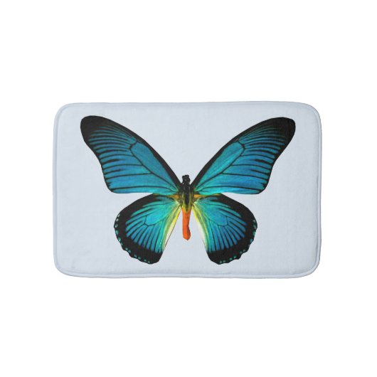 Blue Butterfly Bath Mat (Voorkant)