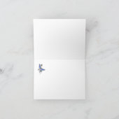 Blue Butterfly Bedankkaart (Binnen)