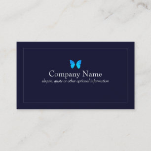 Blue Butterfly Business Navy Card Visitekaartje