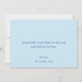 Blue Butterfly Chinoiserie Mariage Carte de remerc (Dos)