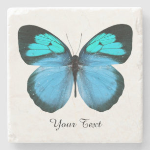 Blue Butterfly Custom Stone Onderzetter