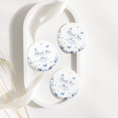 Blue Butterfly Dank je jongen Baby shower Bedankjes Labels