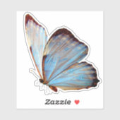 Blue Butterfly Decorative Custom Vinyl Sticker (Vel)