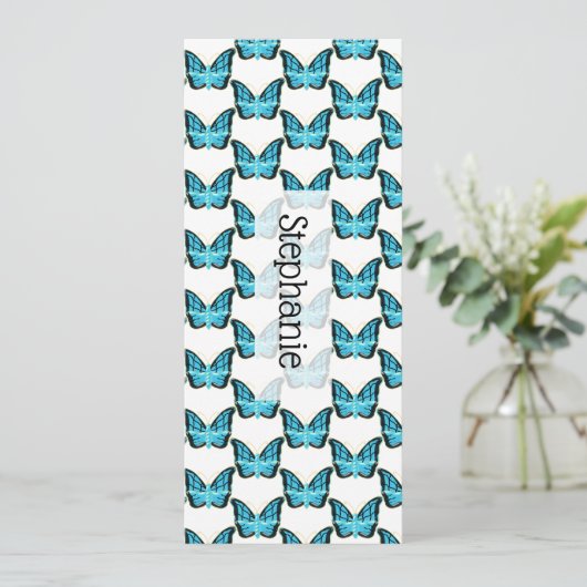 Blue Butterfly Design Bladwijzer (Staand voorkant)