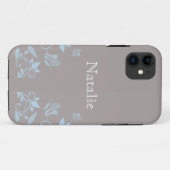 Blue Butterfly Floral BT iPhone 5 Coque (Dos (Horizontal))