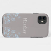 Blue Butterfly Floral iPhone 5 Coque (Dos (Horizontal))