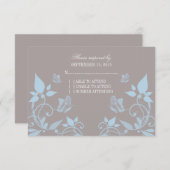 Blue Butterfly Floral Response Kaart (Voorkant / Achterkant)