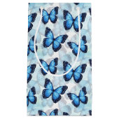 Blue Butterfly Gift Bag Klein Cadeauzakje (Voorkant)