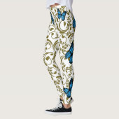 Blue butterfly gold garden leggings (Links)