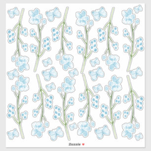 Blue Butterfly Haven Slaapkamer Muur Set van Stick Sticker