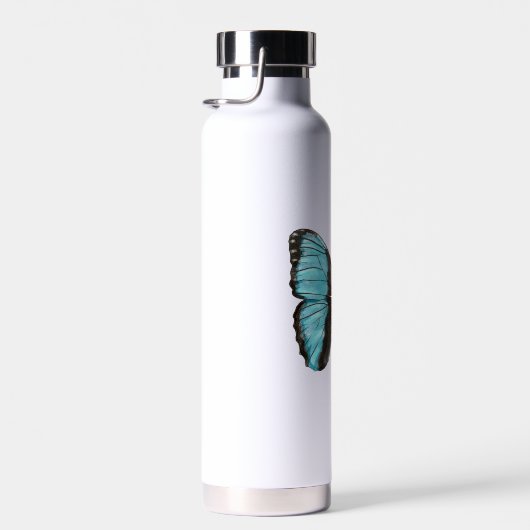 Blue Butterfly Insect Art Natuur Lover Waterfles (Rechts)