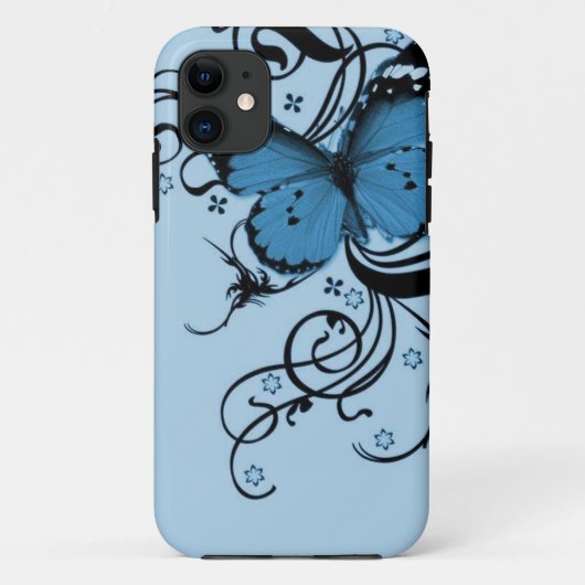Blue Butterfly iPhone 5 Hoesje (Achterkant)