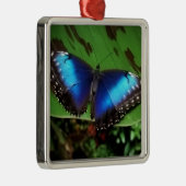 Blue Butterfly-kerstversiering Metalen Ornament (Rechts)