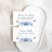 Blue Butterfly Luier Raffle Boy Baby shower Informatiekaartje