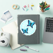 Blue Butterfly Mandala Sticker (iPad Cover)