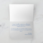 Blue Butterfly Monogrammed Wedding Hardenkaart Bedankkaart (Binnen)