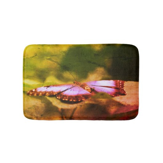 Blue Butterfly Natuur Abstract Badmat (Voorkant)