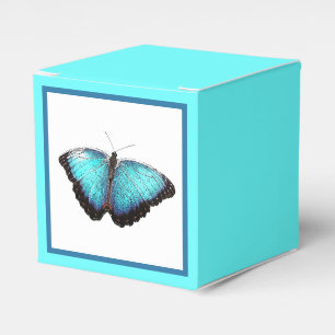 Blue Butterfly Natuur Art, Fijne Fotoillustratie Bedankdoosjes