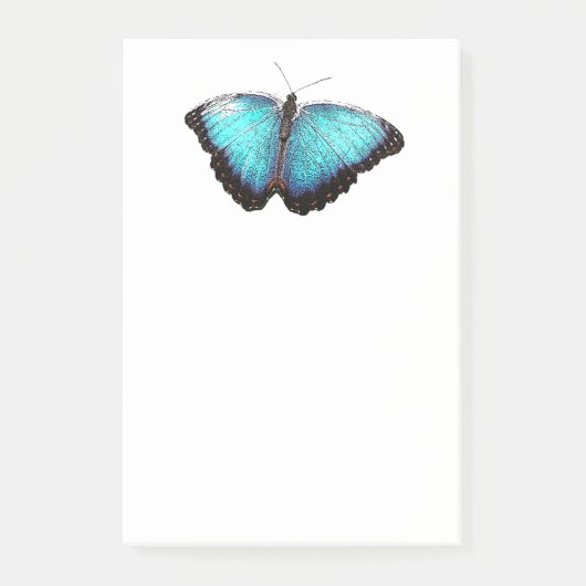 Blue Butterfly Natuur Art, Fijne Fotoillustratie Post-it® Notes (Voorkant)
